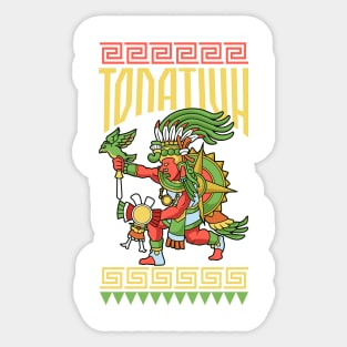 Aztec God of the Sun - Tonatiuh Sticker